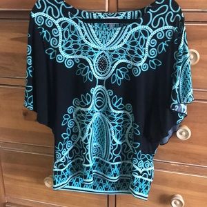 Black silver studded embellished blouse